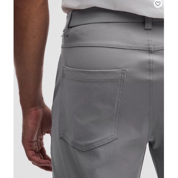 Lululemon ABC Classic-Fit 5 Pocket Pant Warpstreme Stretch Gray W36 - Picture 4 of 14